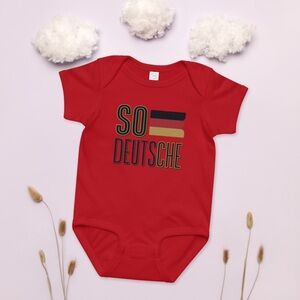 SO DEUTSCHE Babies Red Kids One Piece Design by I’M So What Co 2025